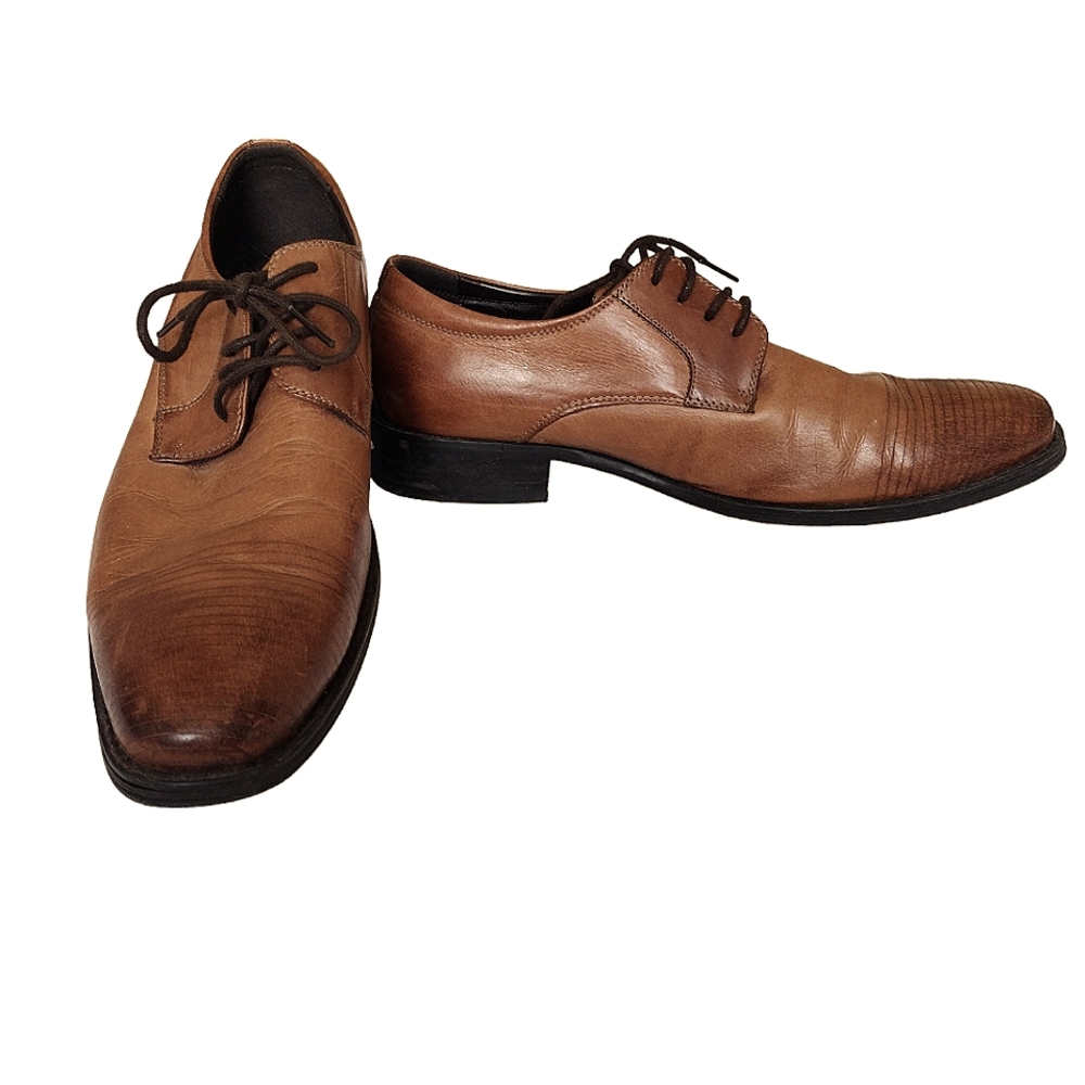 Kenneth Cole leather men's shoes in brown color size 9 1/2 M